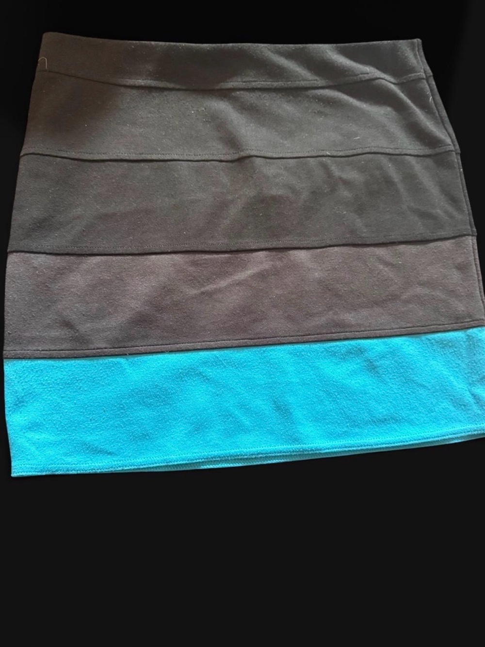 Candie's Black and Teal Colorblock Bandage Mini Skirt
